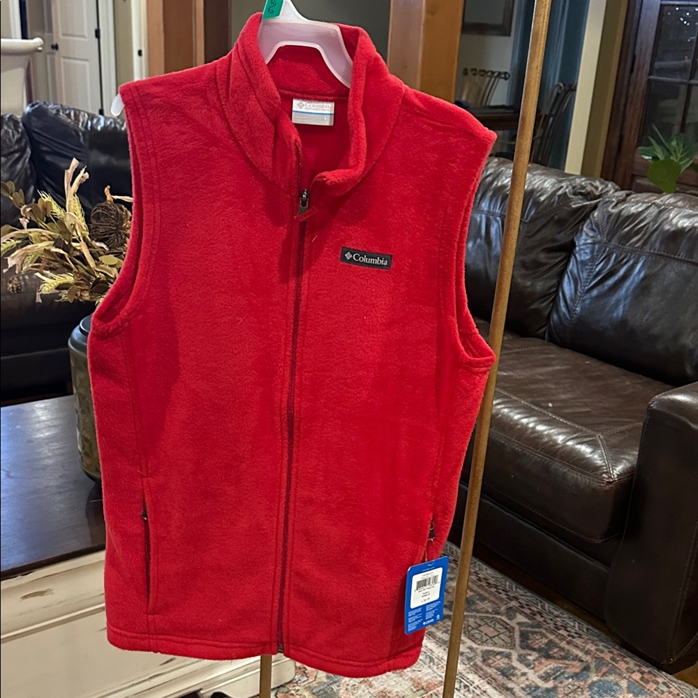 Columbia Bold Red Fleece Vest